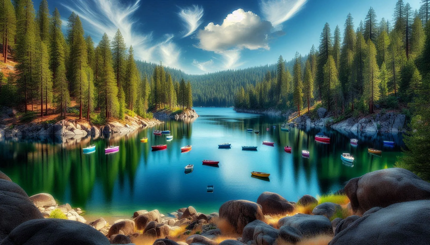 Cartoon Simulation of Twain Harte Lake