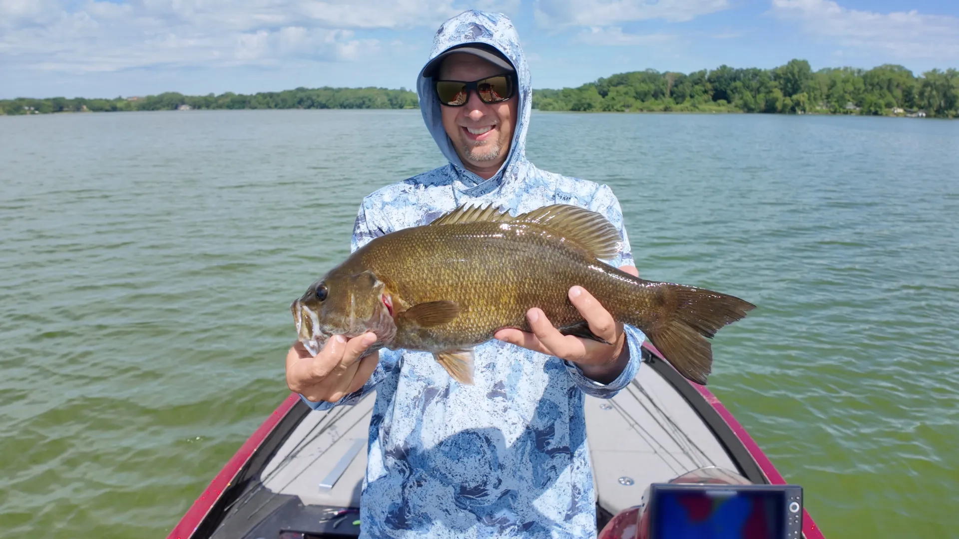 angler caught smallmouth bass