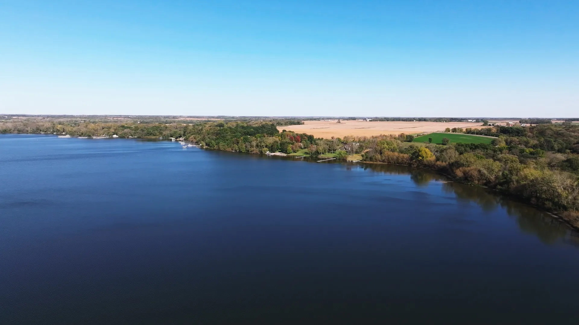 aerial view of Minnesota lake