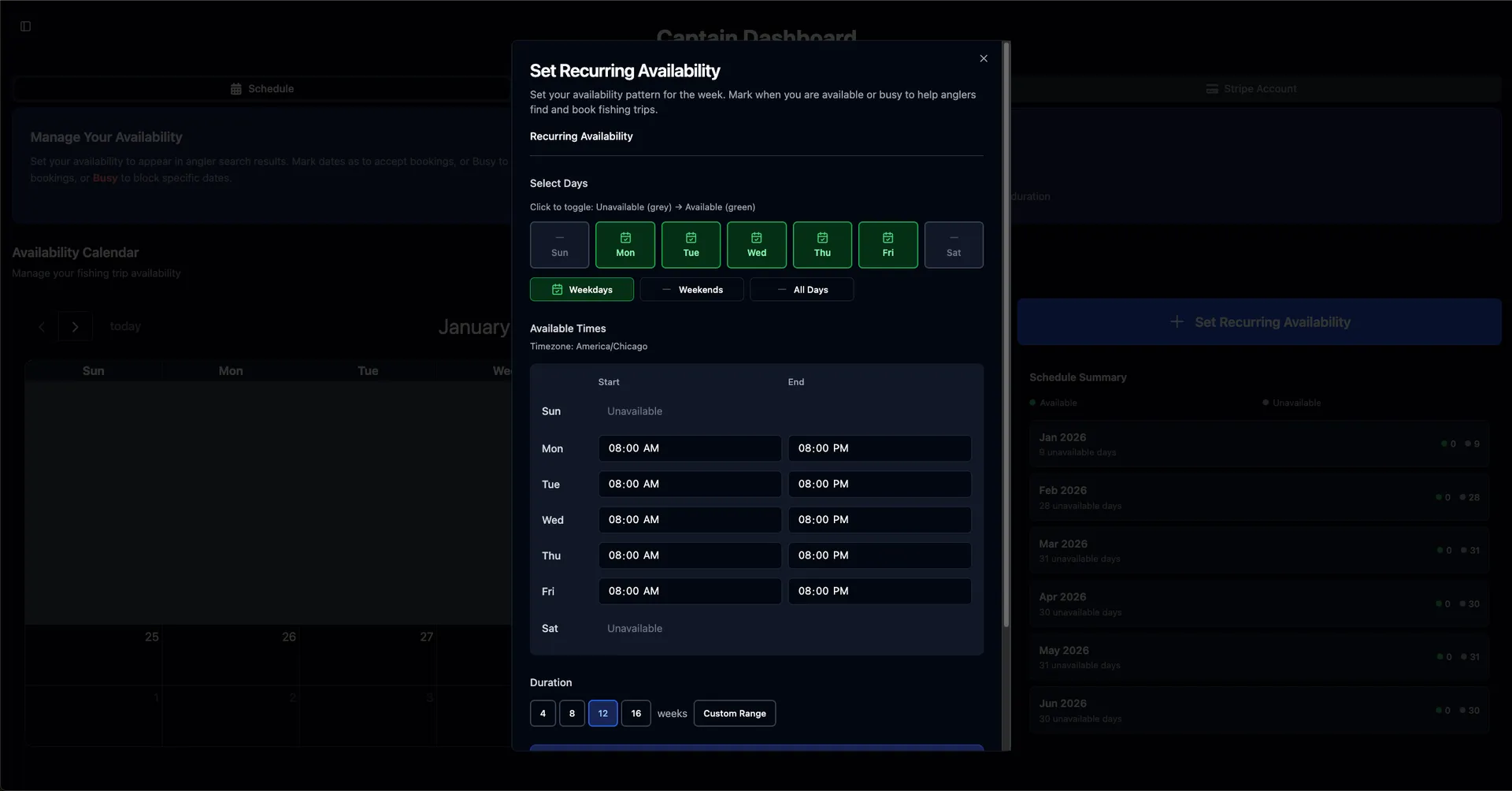 Fish Roulette Schedule Availability