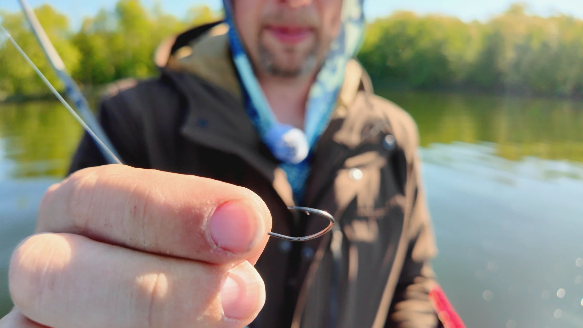 showing the wacky worm dropshot hook
