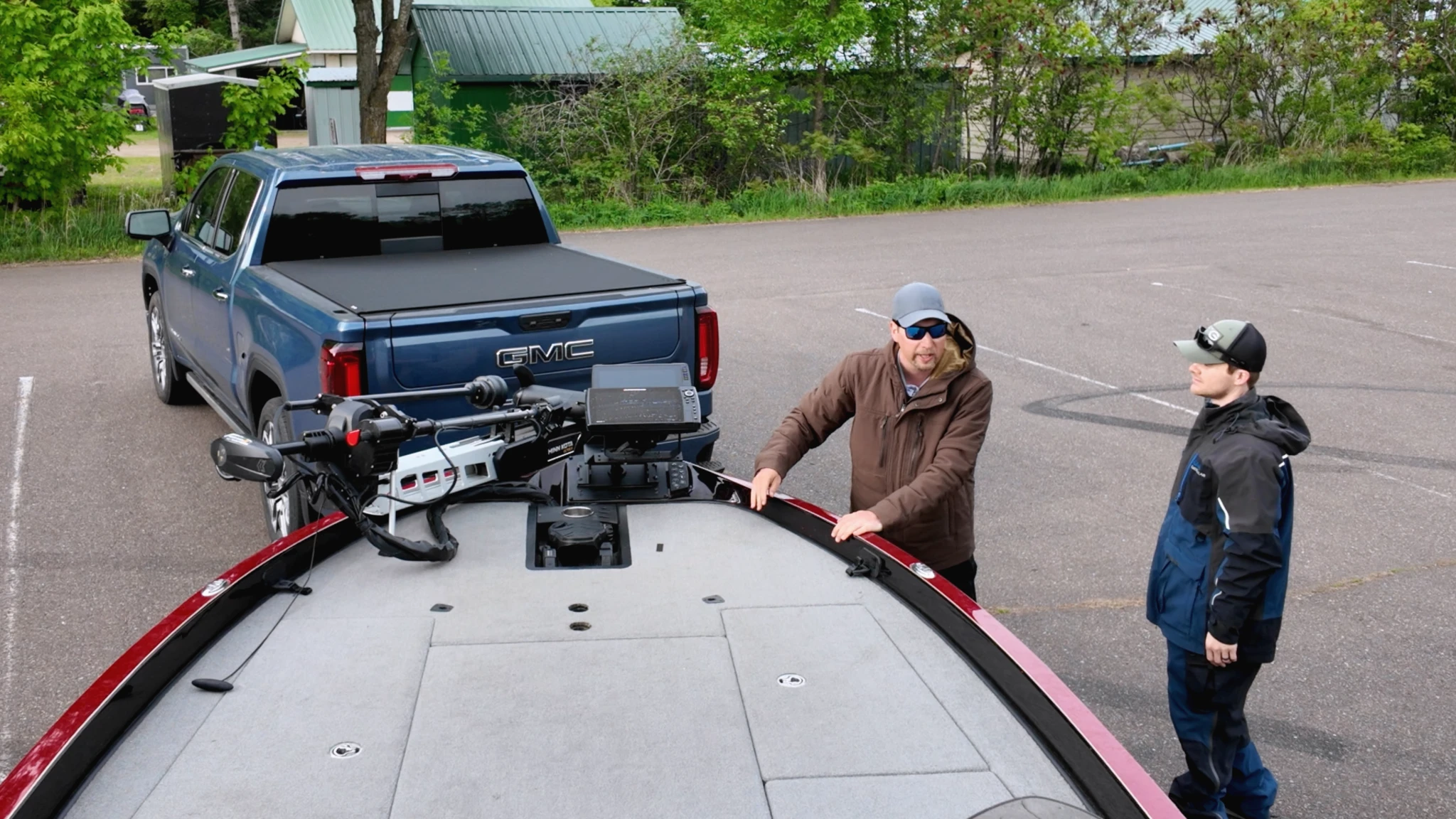 Brandon & Mike Preparing for fishing