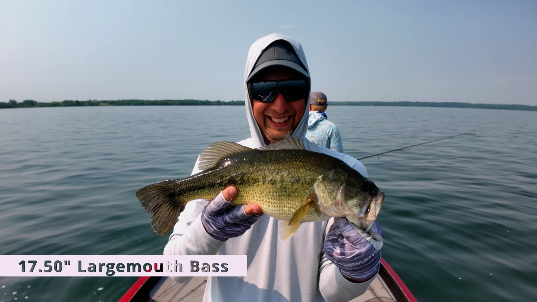Celebrating healthy largemouth bass catch