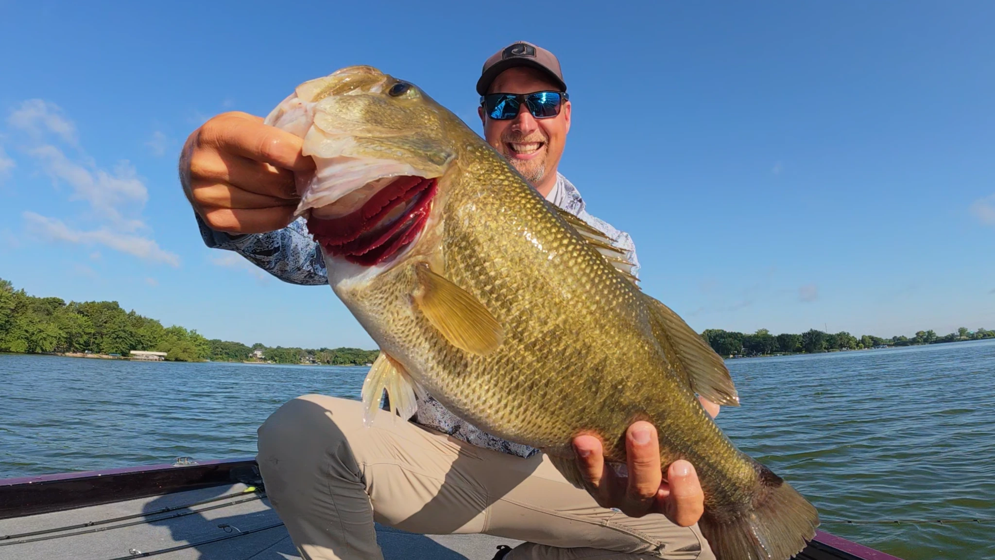 Brandon with his 5.18 lbs Largemouth Bass