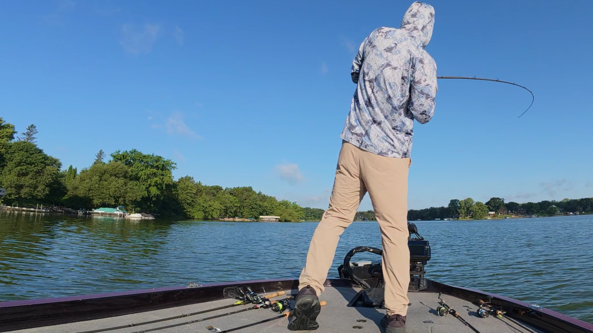Brandon fighting a largemouth bass